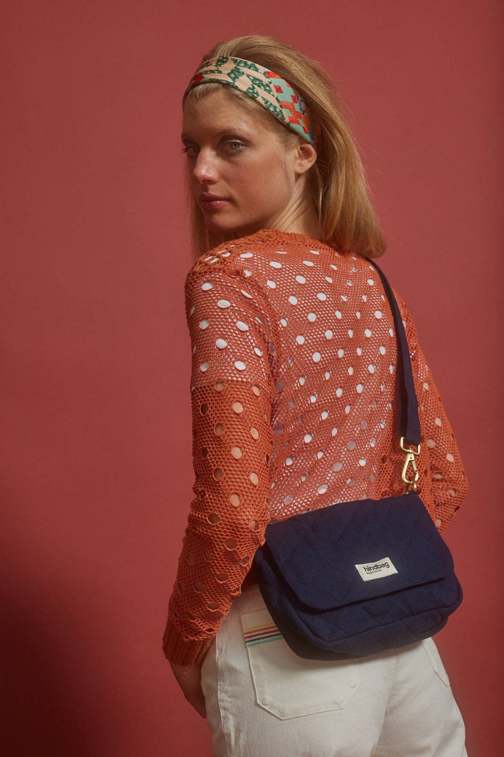 Sac matelassé Margault: Denim bleu