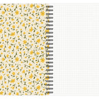 Bloc-notes A5 à motif floral bohème n° 1: Au carré (à carreaux)