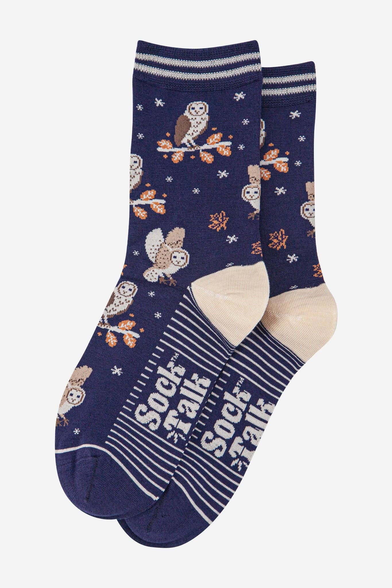 Coffret cadeau chaussettes en bambou Chouette effraie pour femmes: UK 3-7 | EU 36-40 | US 5-9