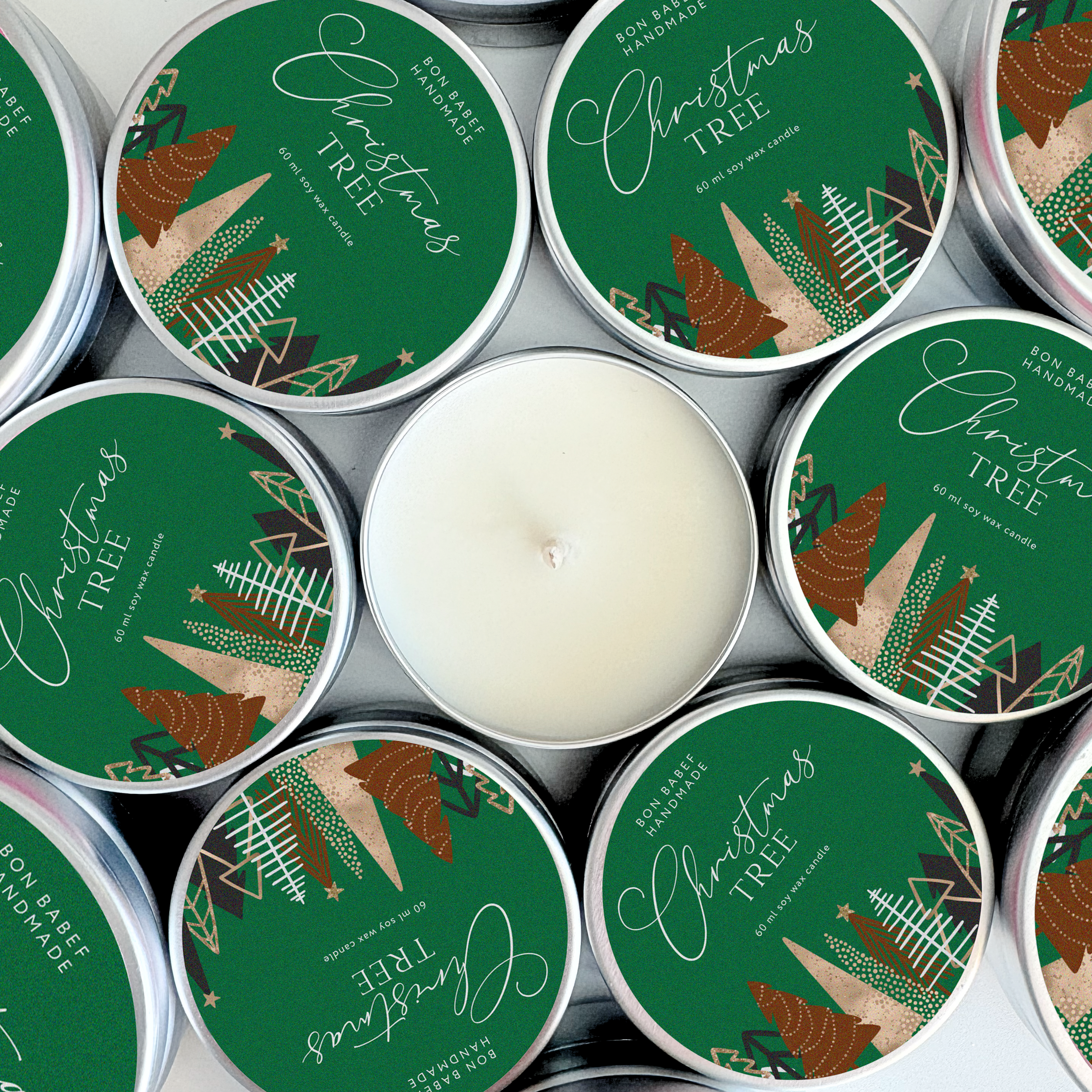 CHRISTMAS SOY WAX SCENTED CANDLE | CHRISTMAS TREE: Moyenne