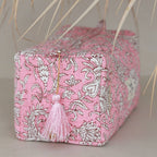 Trousse de toilette Blockprint Fez fleur française M