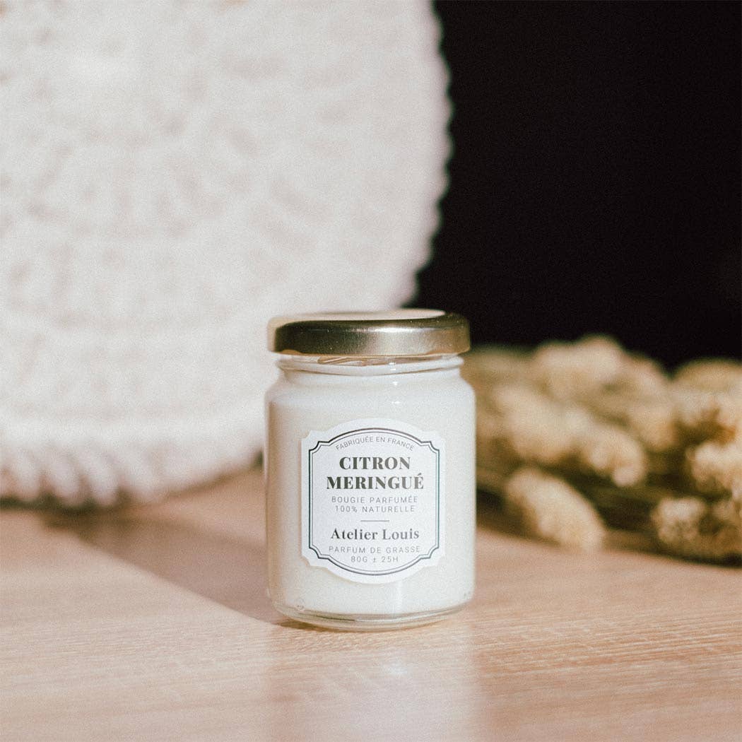 Bougie Parfumée Citron Meringué: Petite - 25H de combustion