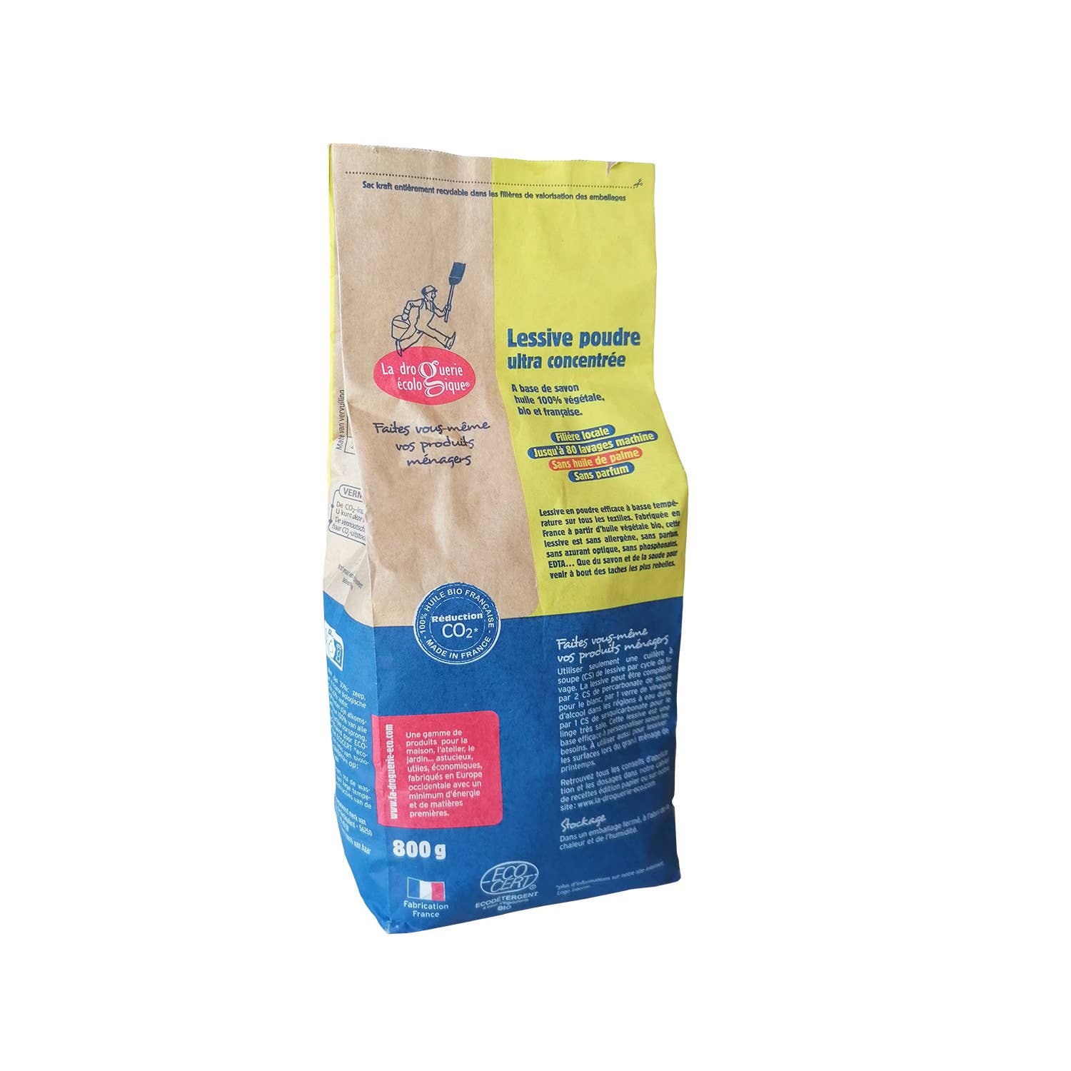 Lessive En Poudre Écologique Ultra-concentrée 800 G Sac - La Droguerie