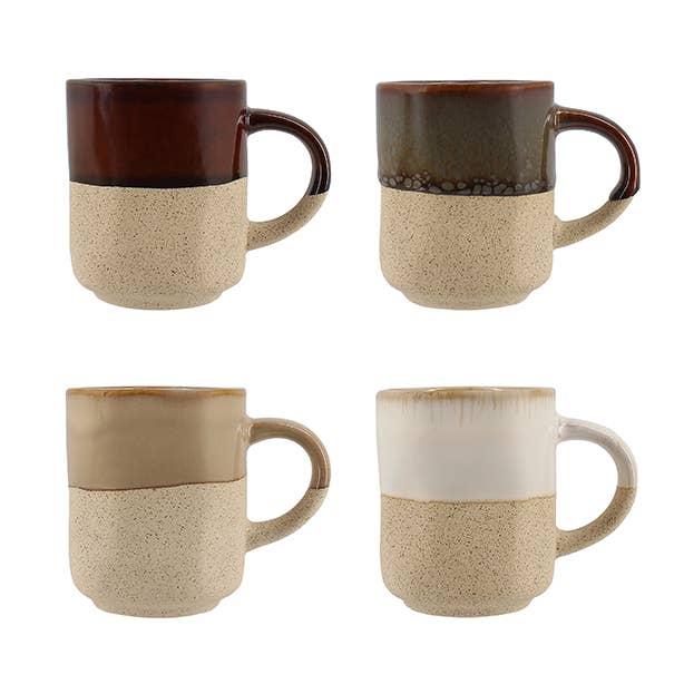 Tasse macchiato 10cl en céramiques 4 couleurs assorties