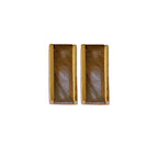 Boucles d'oreilles en forme de barre en labradorite, pierre de naissance de février.