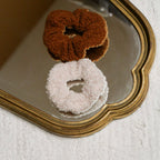 Lot de 2 chouchou sherpa: Camel & Beige