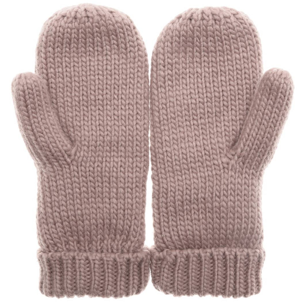 Gants d'hiver Mitaines en tricot torsadé avec doublure polaire: IVOIRE / Taille unique