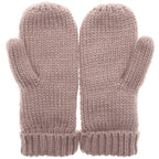 Gants d'hiver Mitaines en tricot torsadé avec doublure polaire: GRIS CLAIR / Taille unique