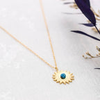 Collier Médaille Acier: Bleu