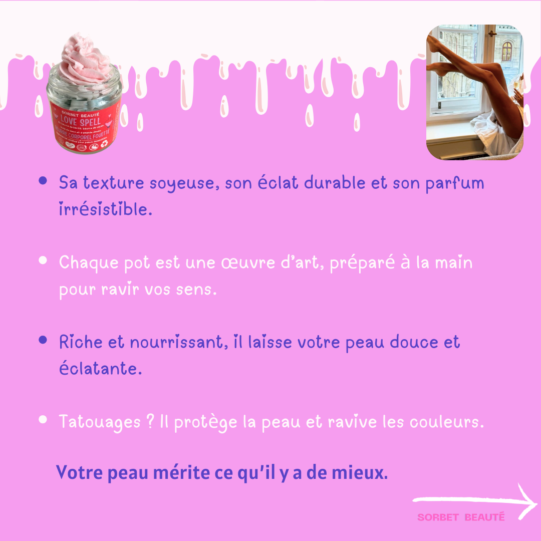 Beurre corporel fouetté/Chantilly de karité 50ml: Strawberry shake