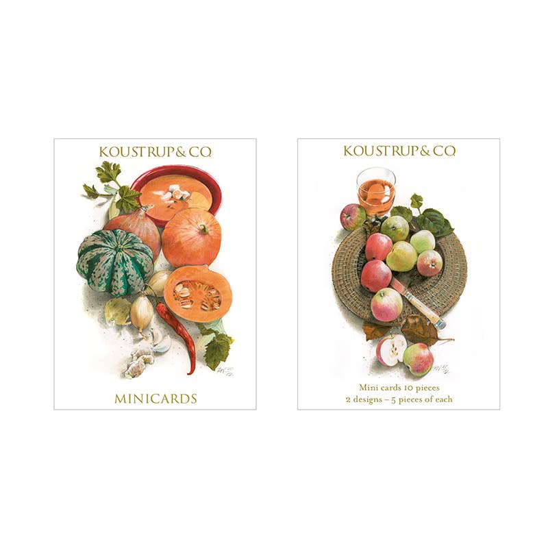 Minicards d'automne : citrouilles et pommes - Fabriqué en Europe