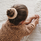 Lot de 2 chouchou sherpa: Camel & Beige