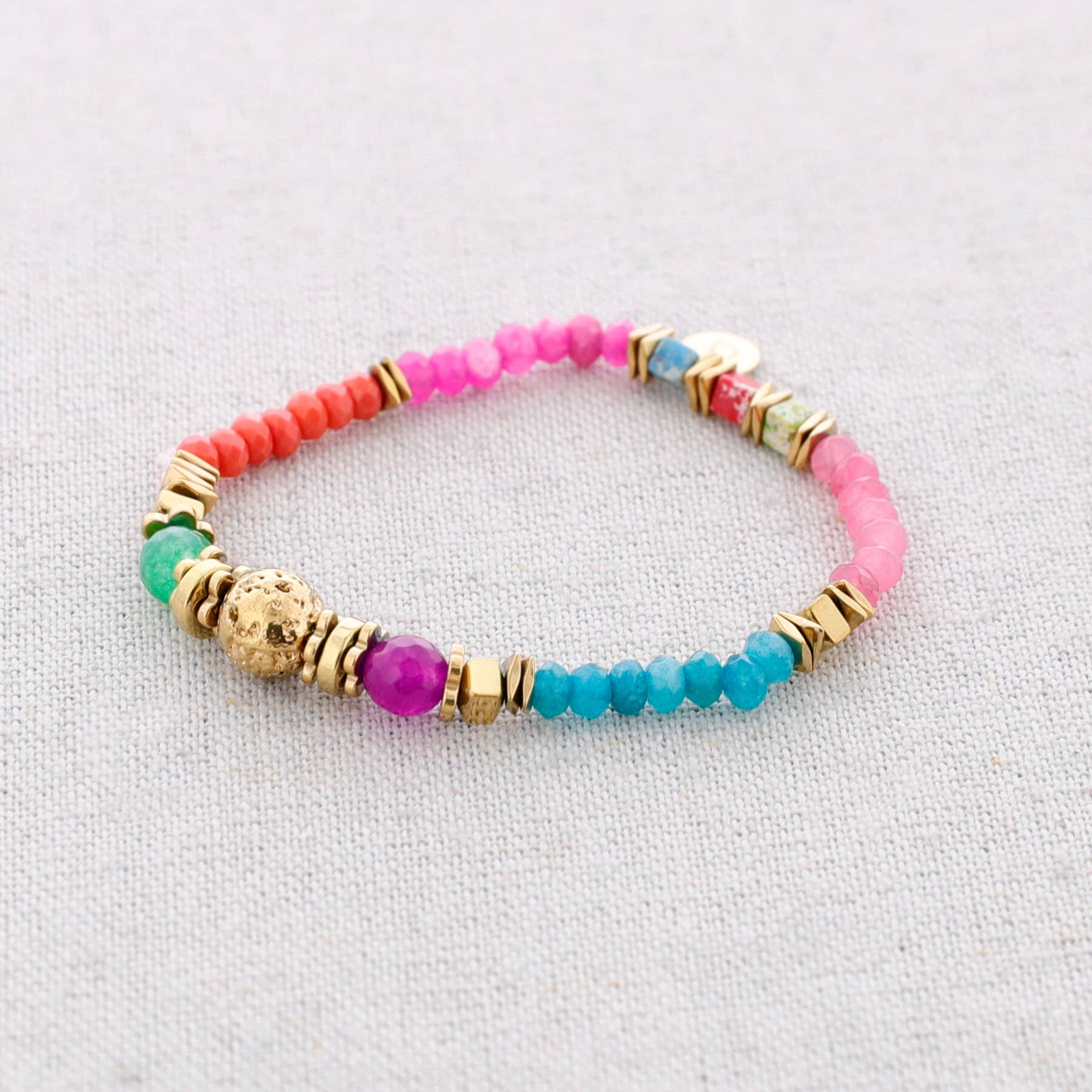 Bracelet élastique en acier avec pierres: Blank