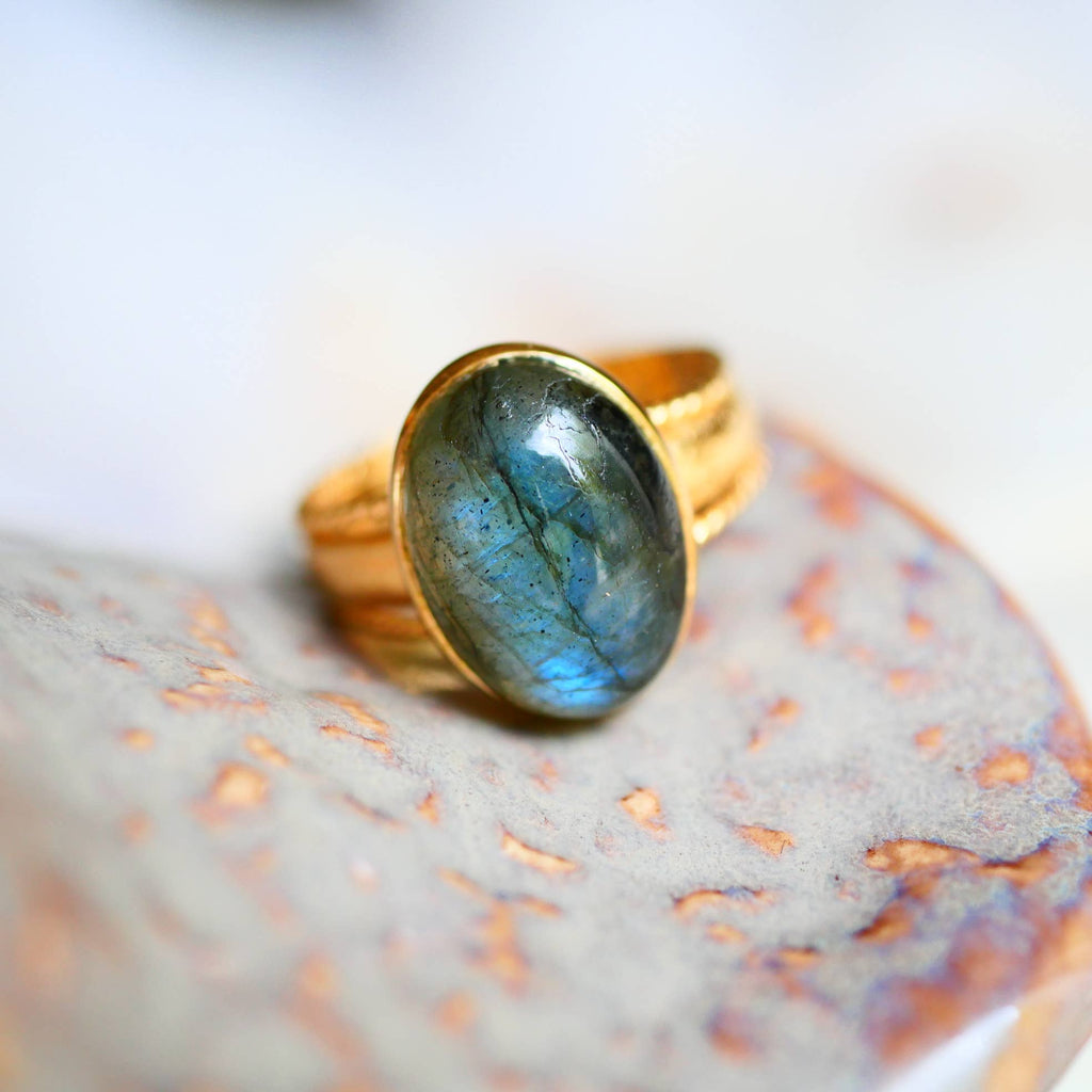 BAGUE MATHILDE LABRADORITE
