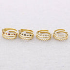 Bague Acier Plusieurs Bandes Perles: Combiné 1