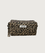 Trousse maquillage cube 100 % coton  : Léopard simple