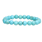 Bracelet en howlite turquoise 8mm