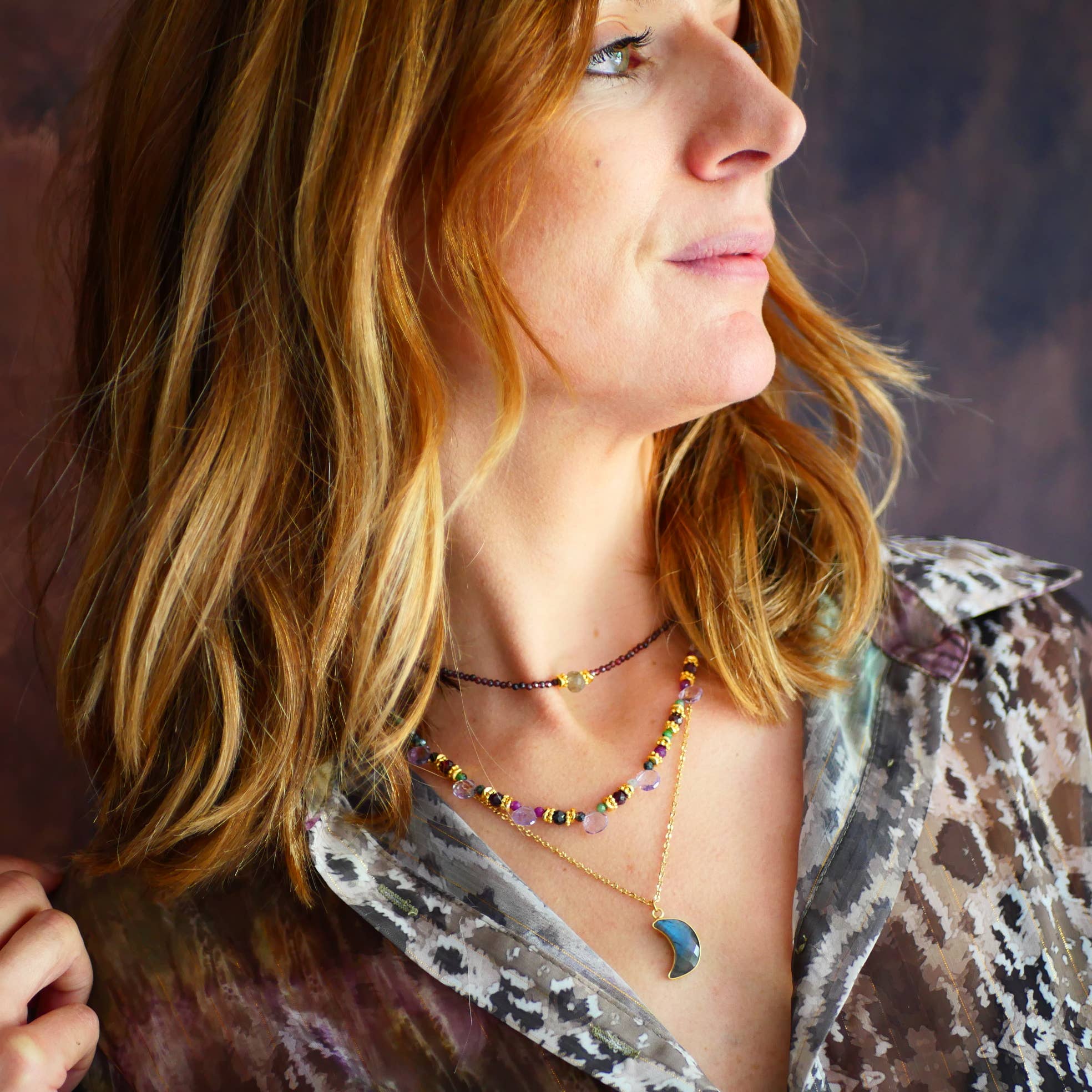 COLLIER LUNE TANDAVA LABRADORIT