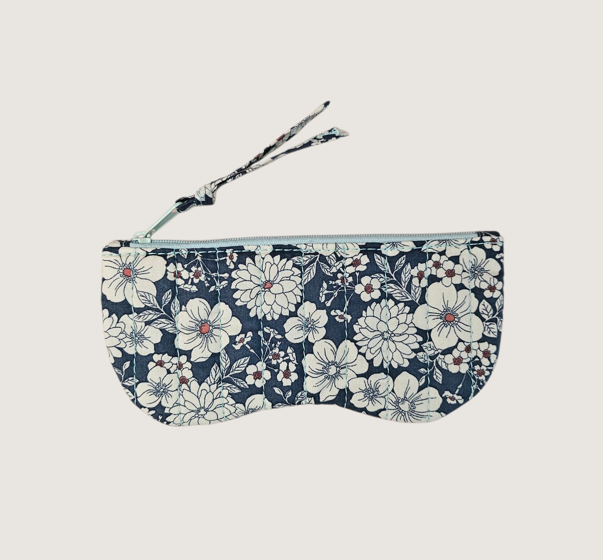 Porte lunette  100 % coton  : Champetre bleu