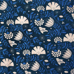 Coupon 50 cm motif Indian bird indigo