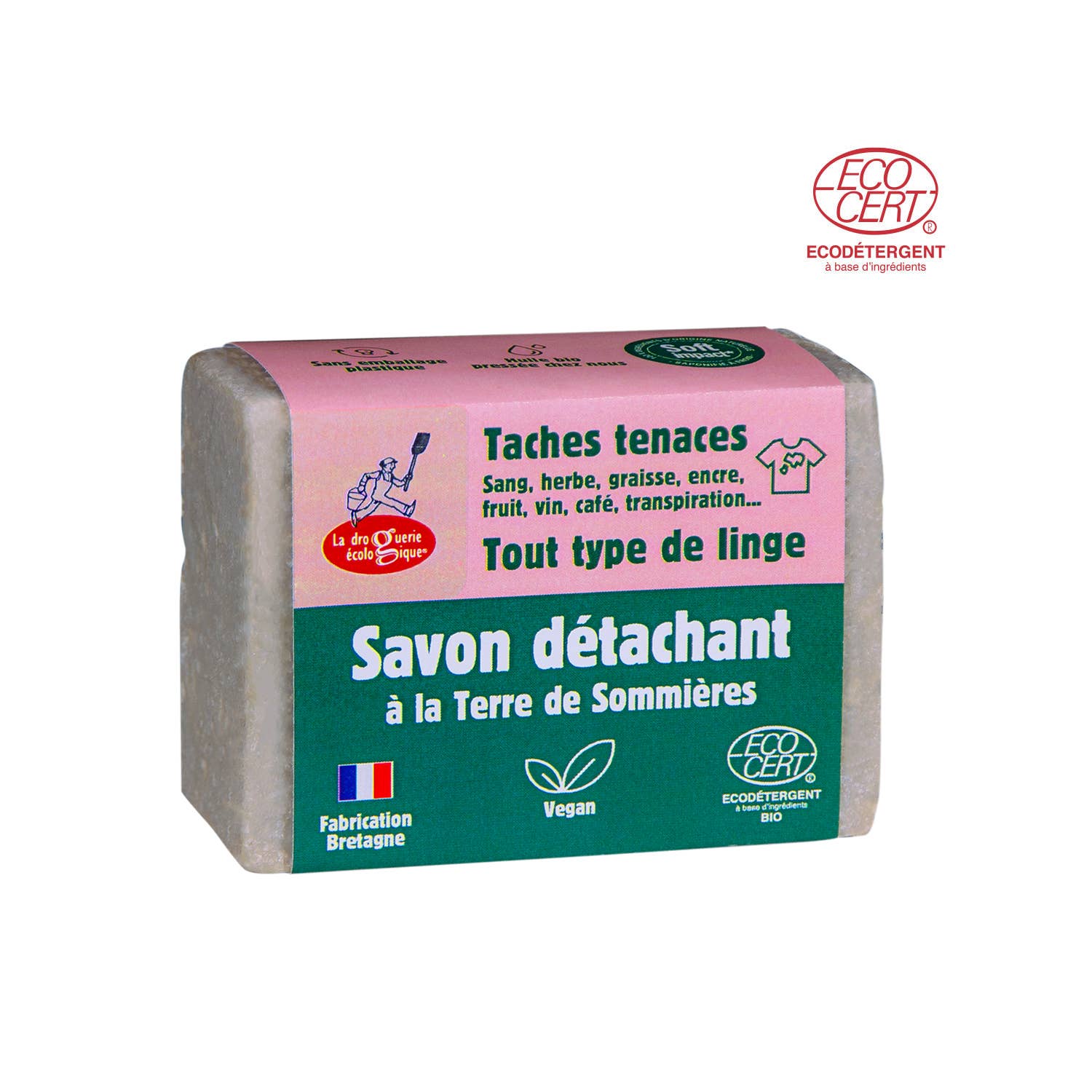 Savon Détachant À La Terre De Sommières 150 G - Ecodétergent - La Droguerie