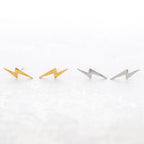 Boucles d'oreilles Éclair Acier: Or