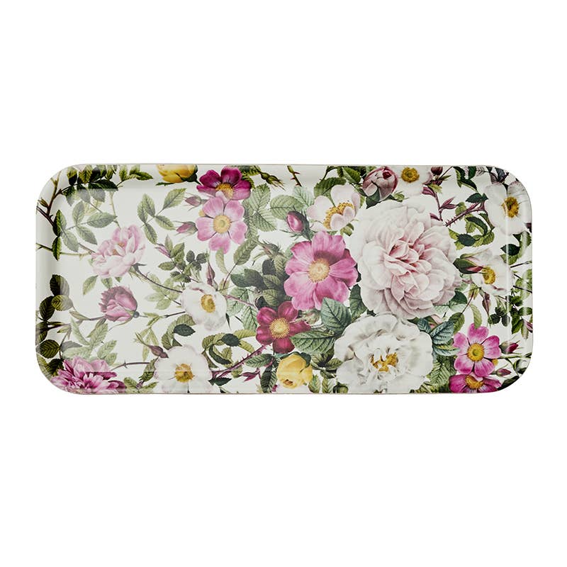 Plateau de service Rosier Flower Garden 32x15 cm, fabriqué en Europe