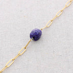 Collier en acier Stone Link: Œil-de-tigre