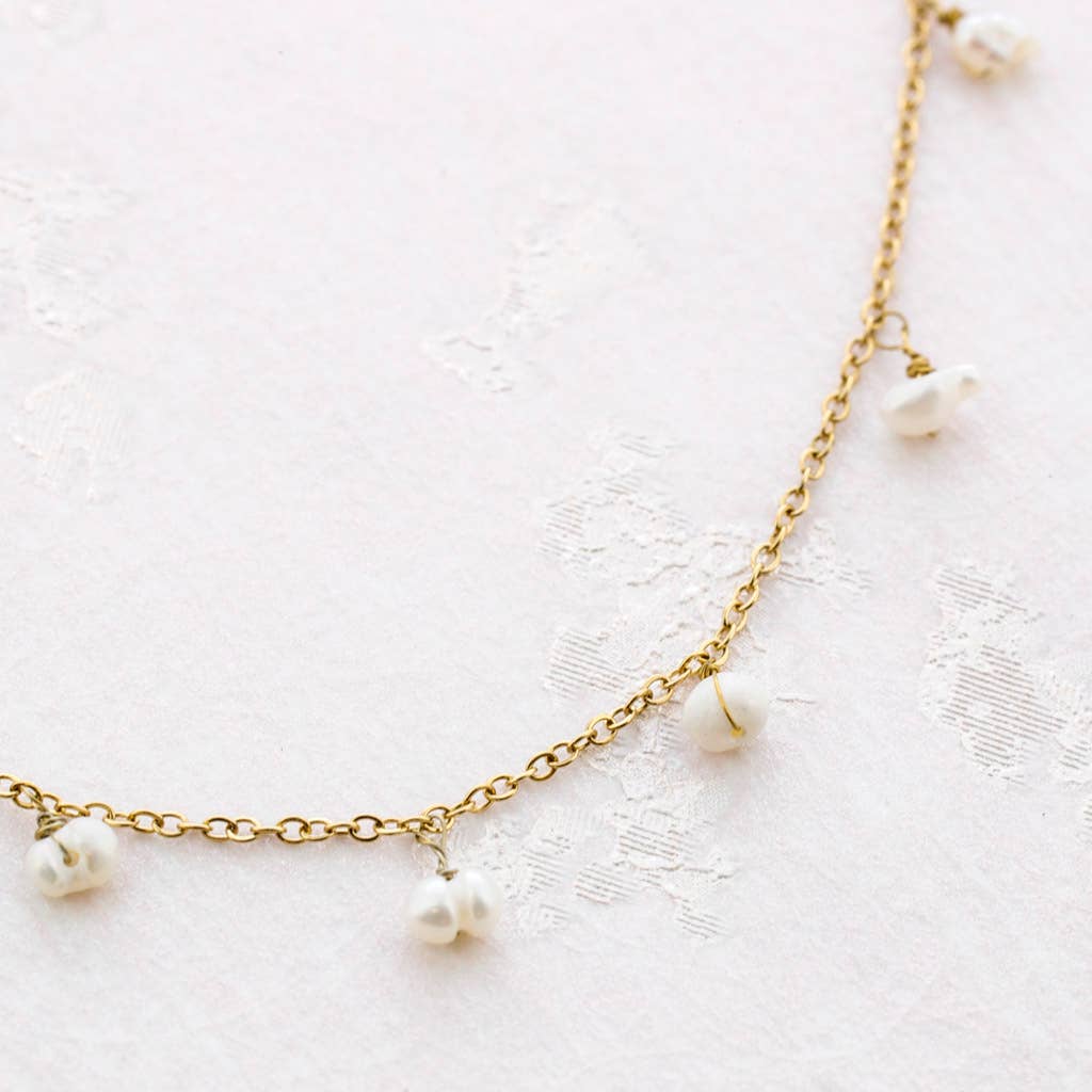 Collier Perles Acier