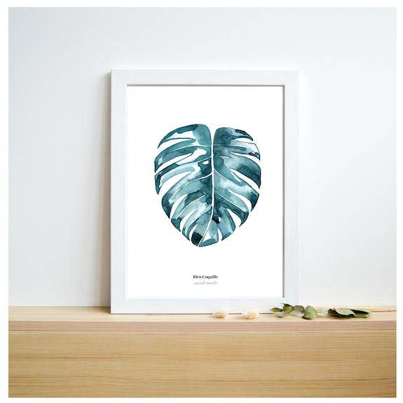 Papeterie Affiche Illustration Déco - Monstera Végétale 🌿: 14.8 x 21 cm