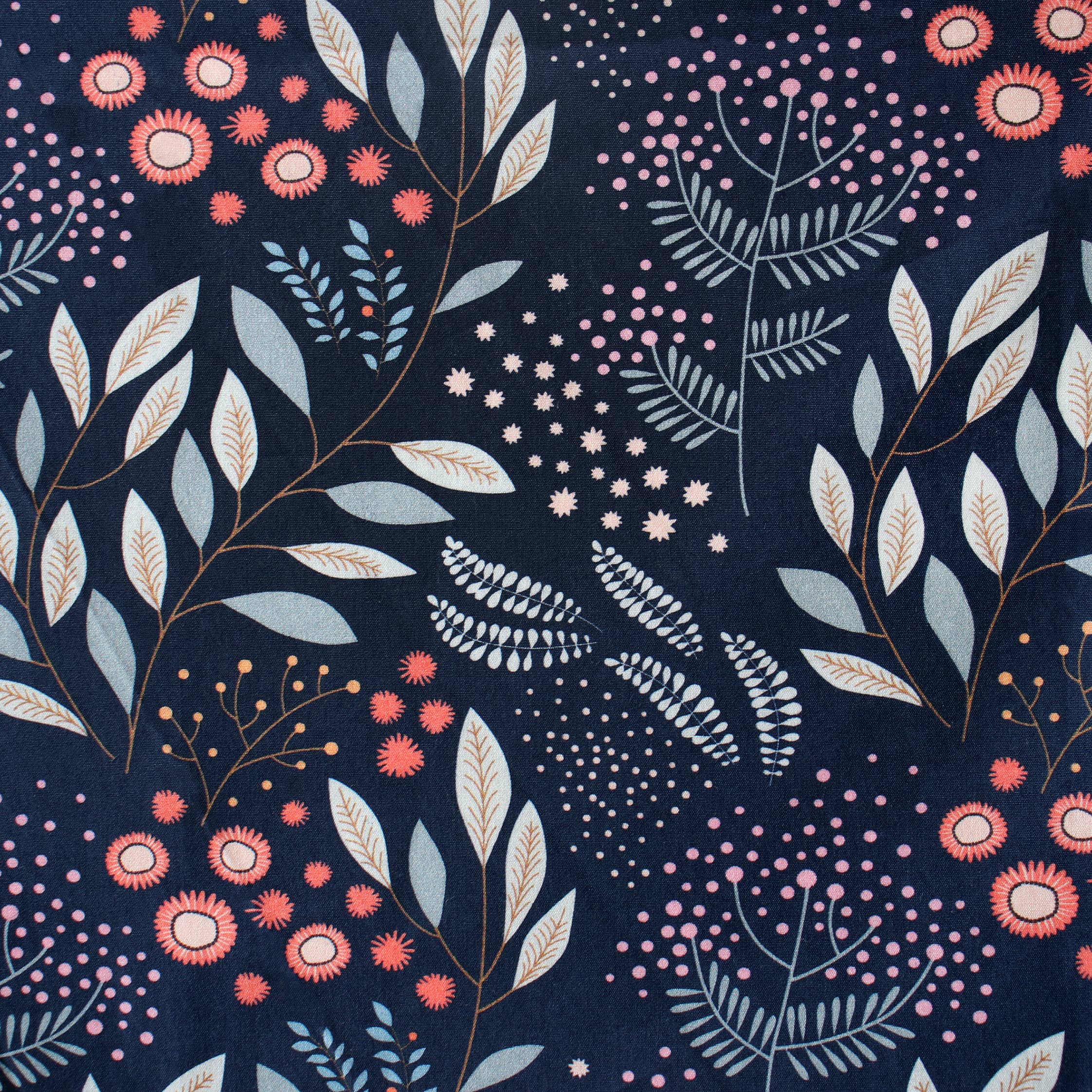 Coupon 50 cm motif Mimosa Marine