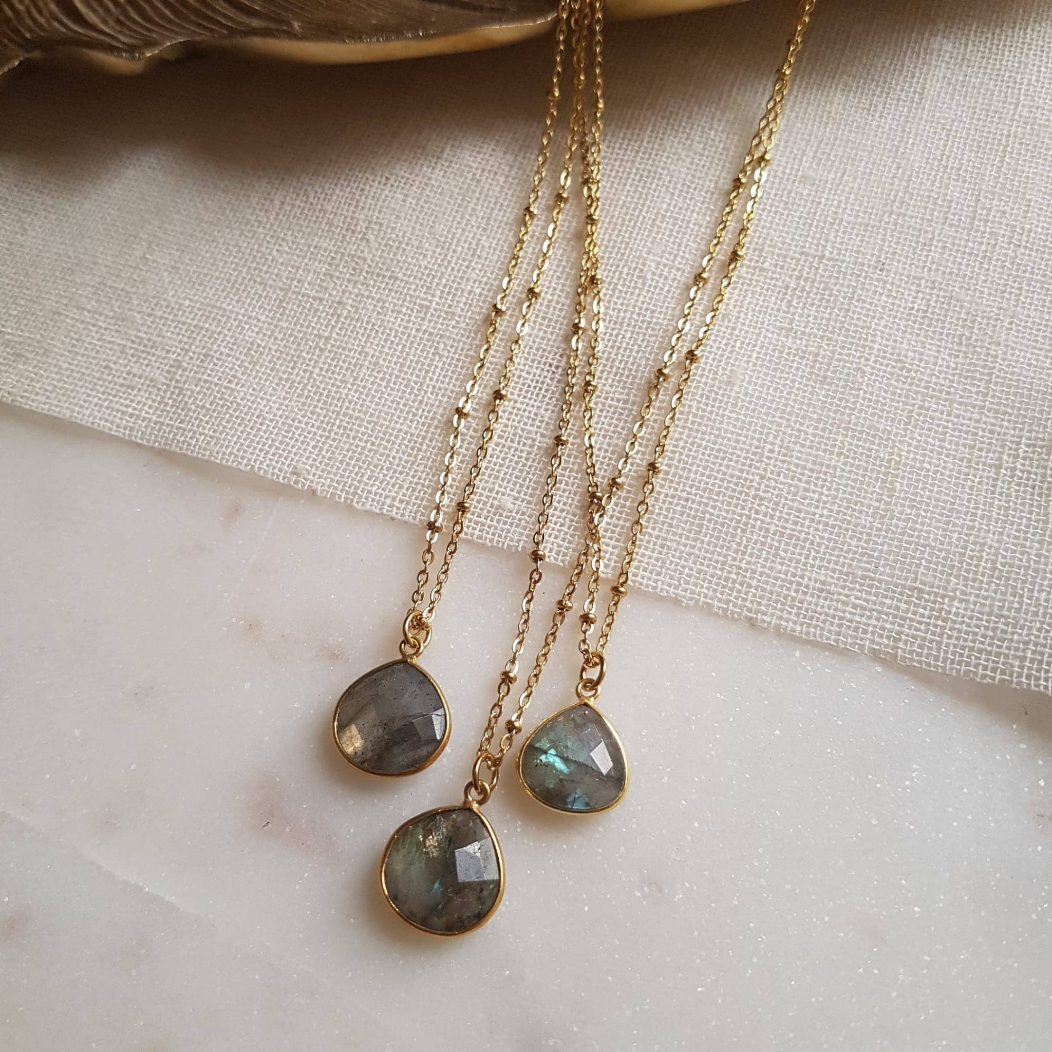COLLIER JUSTINE LABRADORITE