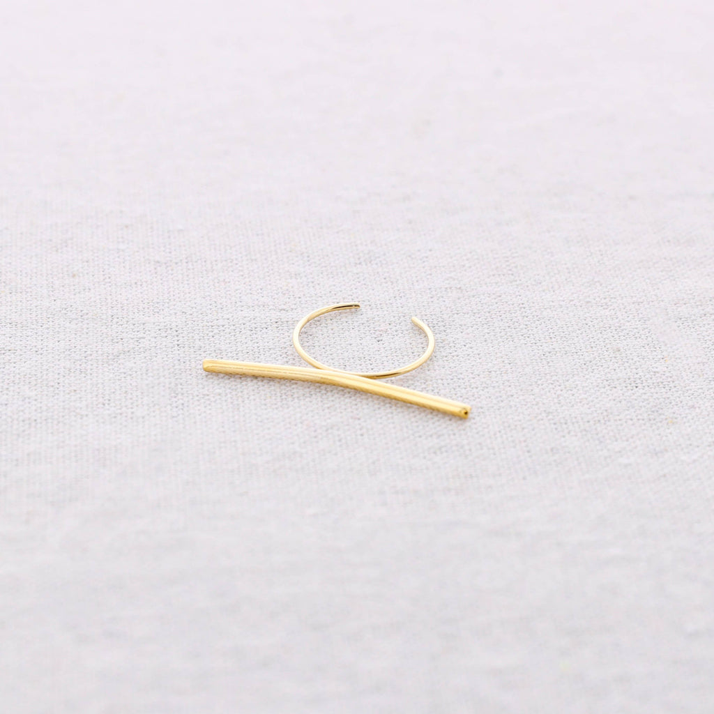 Bague Acier Bâton: Or