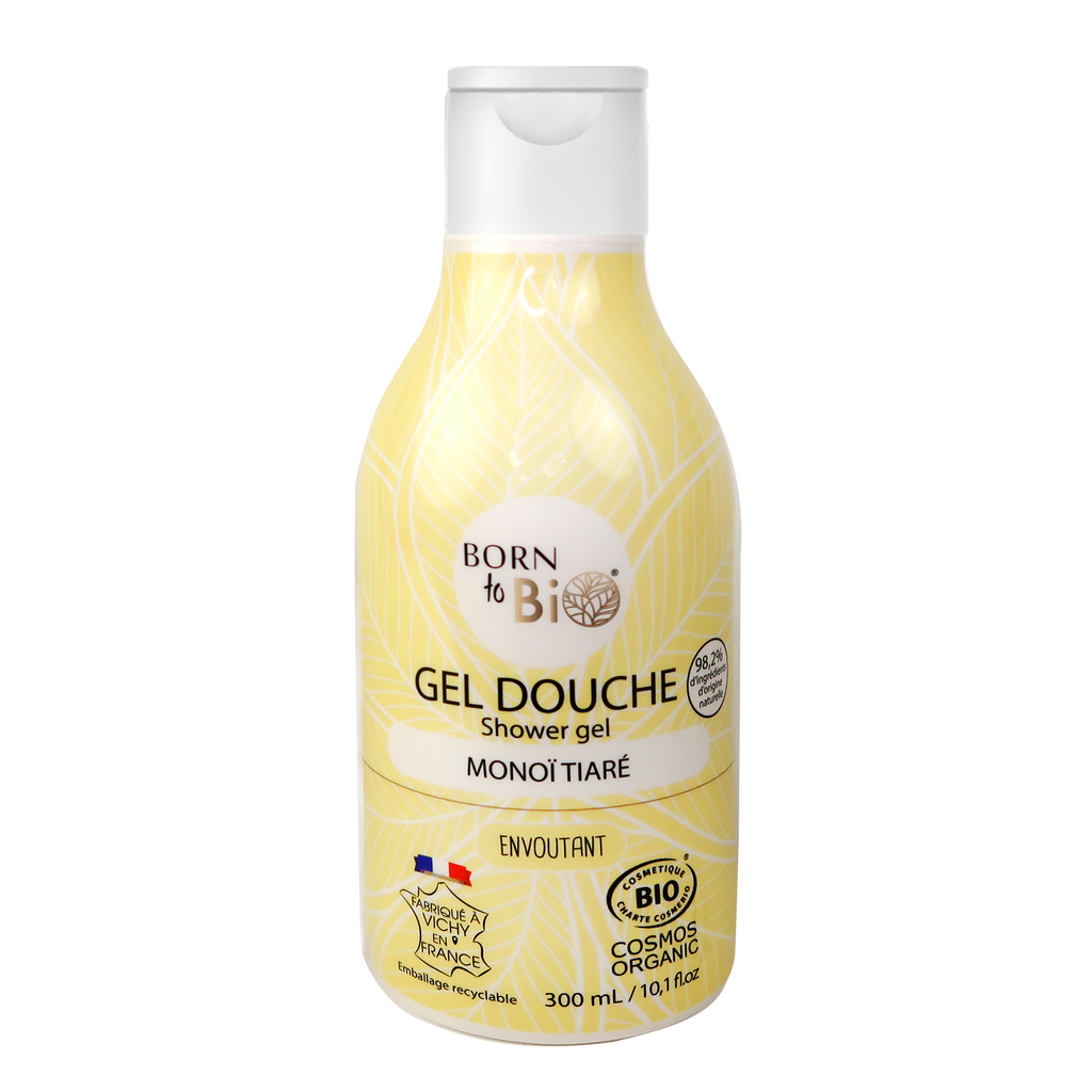Gel douche Monoï Tiaré Cosmos Organic  - Born to Bio 300mL
