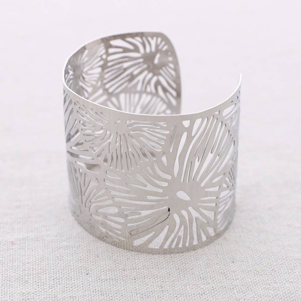 Bracelet tropical ajustable en acier: Or