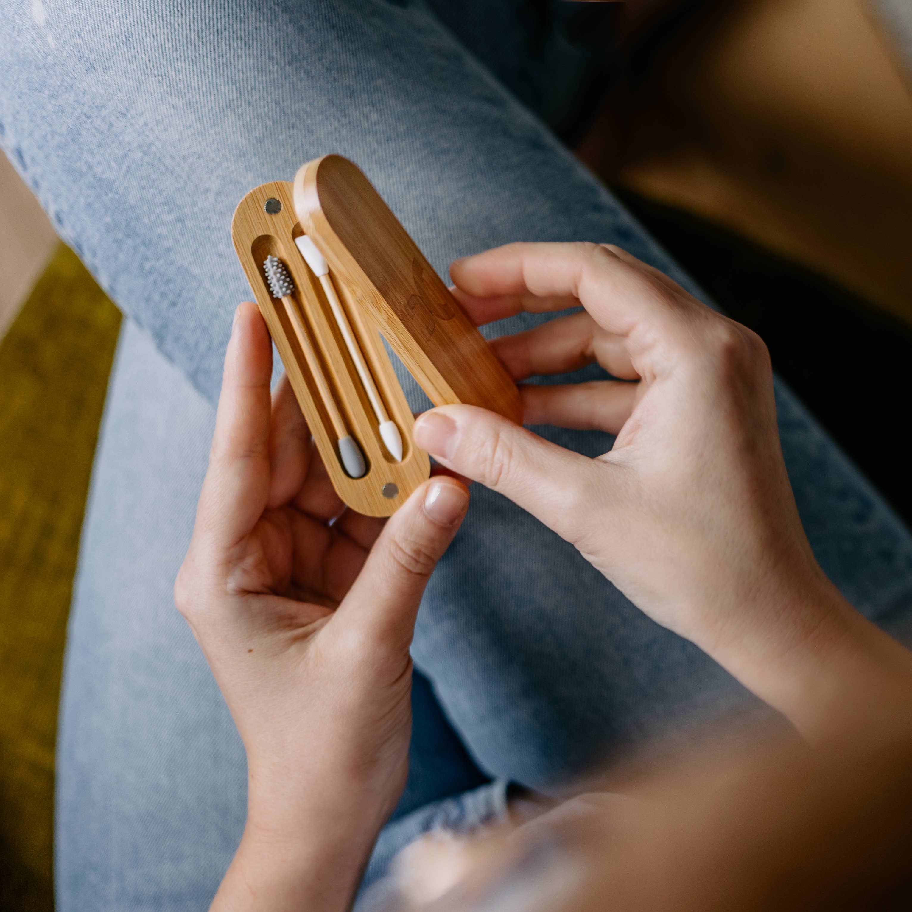 Bâtonnets cosmétiques en silicone en bambou Bien-être Éco