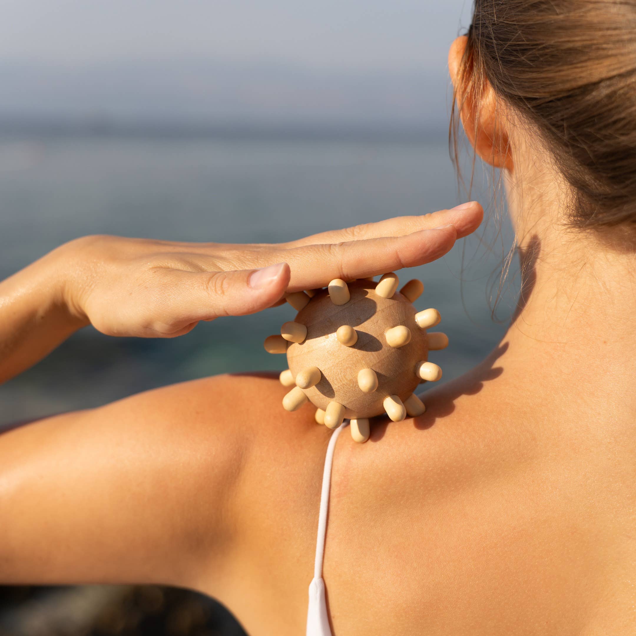 Boule de massage en bois, déco, acupuncture, nature