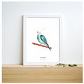 Papeterie Affiche Illustration - L'Oiseau Bleu 🐦: 21 x 29.7