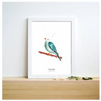Papeterie Affiche Illustration - L'Oiseau Bleu 🐦: 21 x 29.7