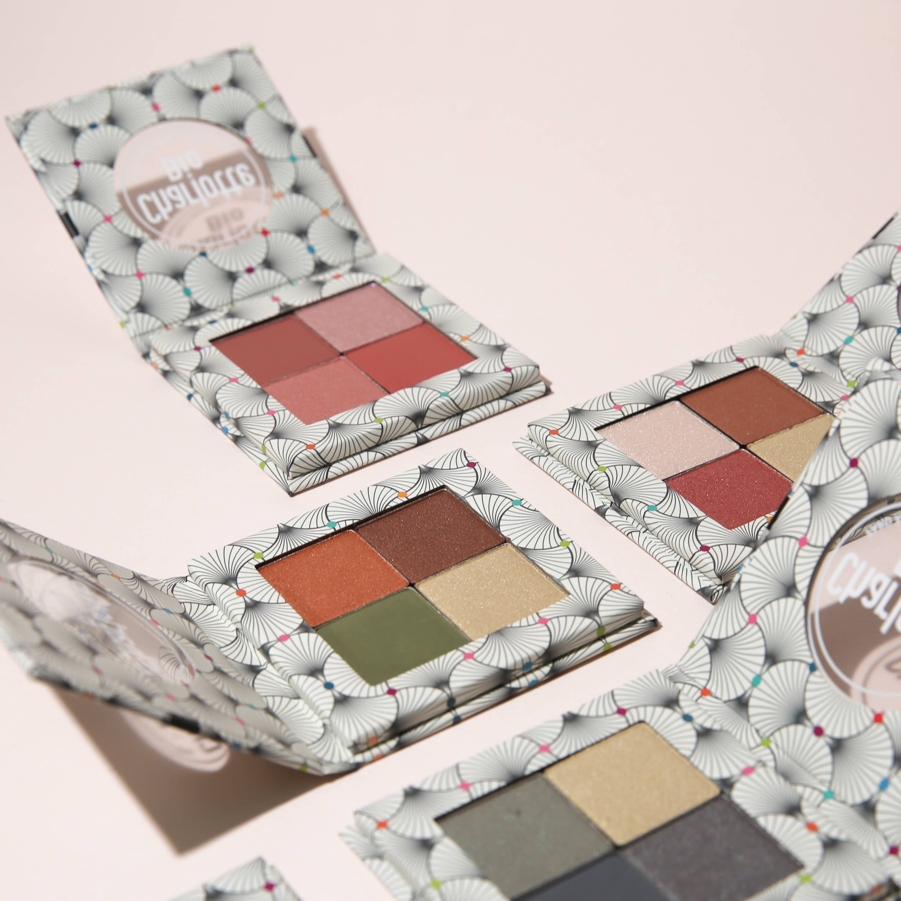 Palette fards à paupière 4 teintes Bio: Nude brun