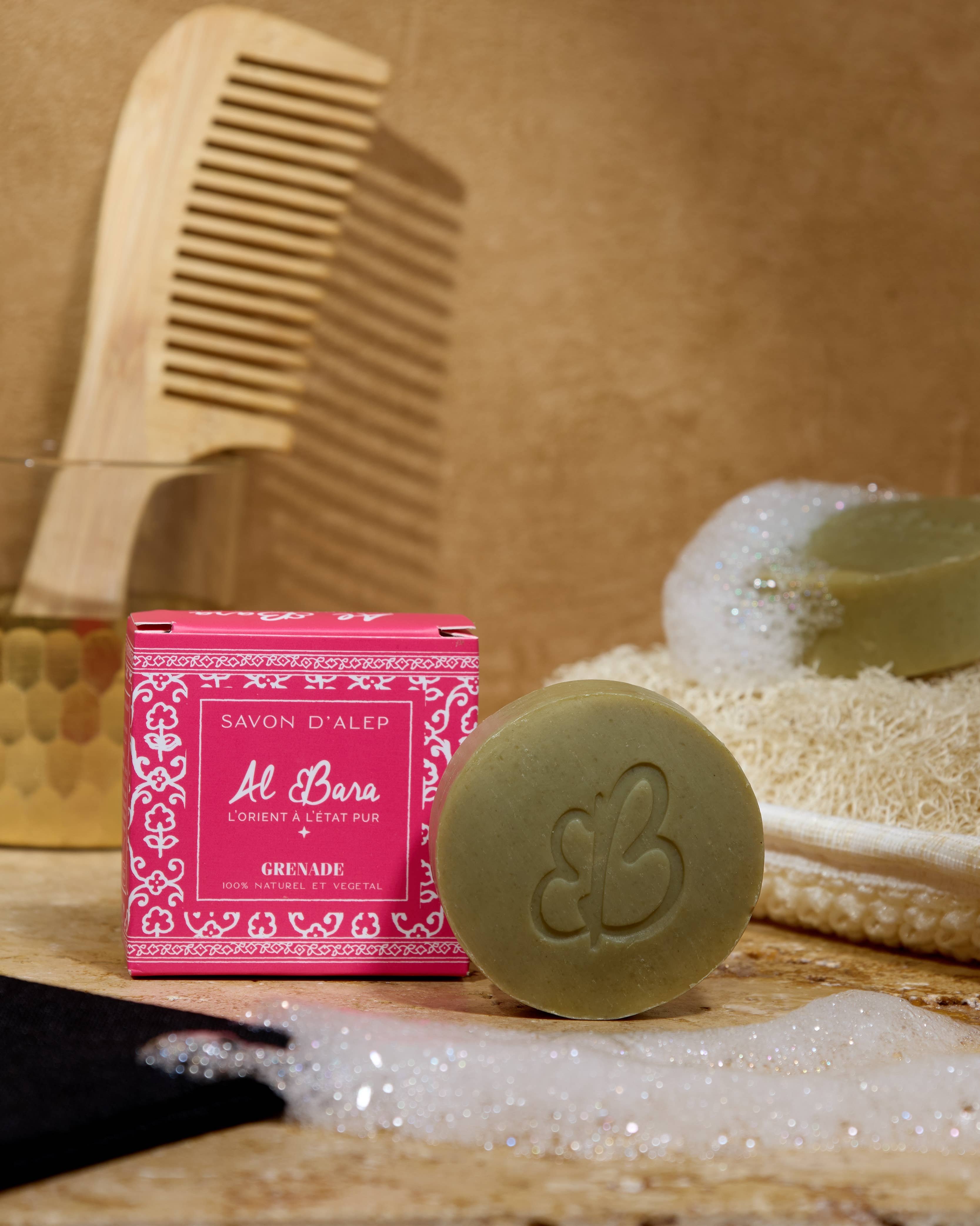 Savon d'Alep parfumé 50g grenade