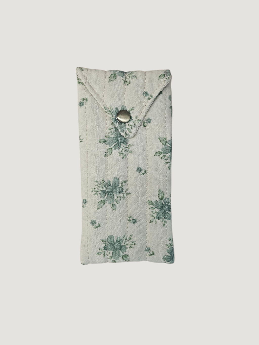 Trousse  lunette / stylo en 100 % coton : Fleur laurier