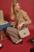 Sac matelassé Margault: Denim gris