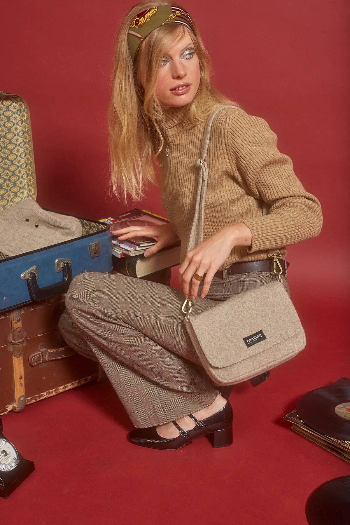 Sac matelassé Margault: Denim gris