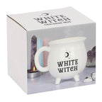 Tasse en forme de chaudron d'Halloween en forme de sorcière blanche