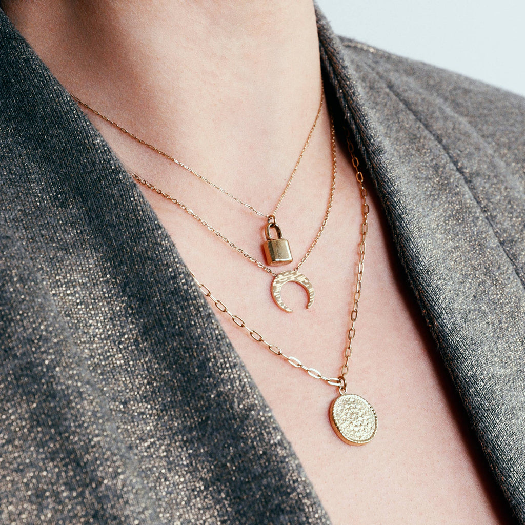 Collier Demi-Lune Acier