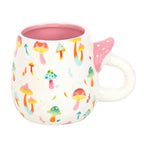 Mug Imprimé Funky Fungi avec Anse en Forme de Champignon