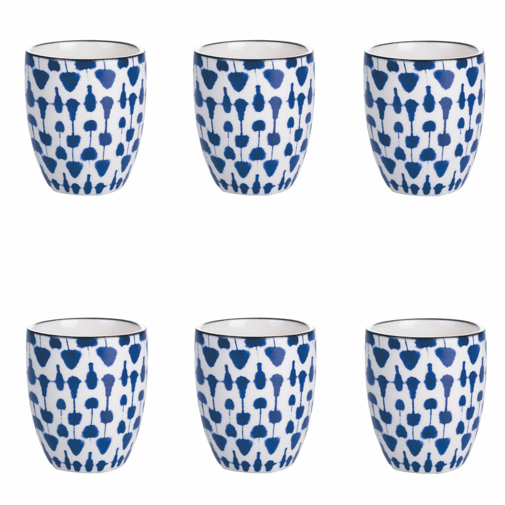 Confusion Set 6 Tasses à Café 90ML Bleu B