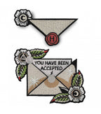 Ensemble de patchs à lettres acceptés à Poudlard par La Barbuda