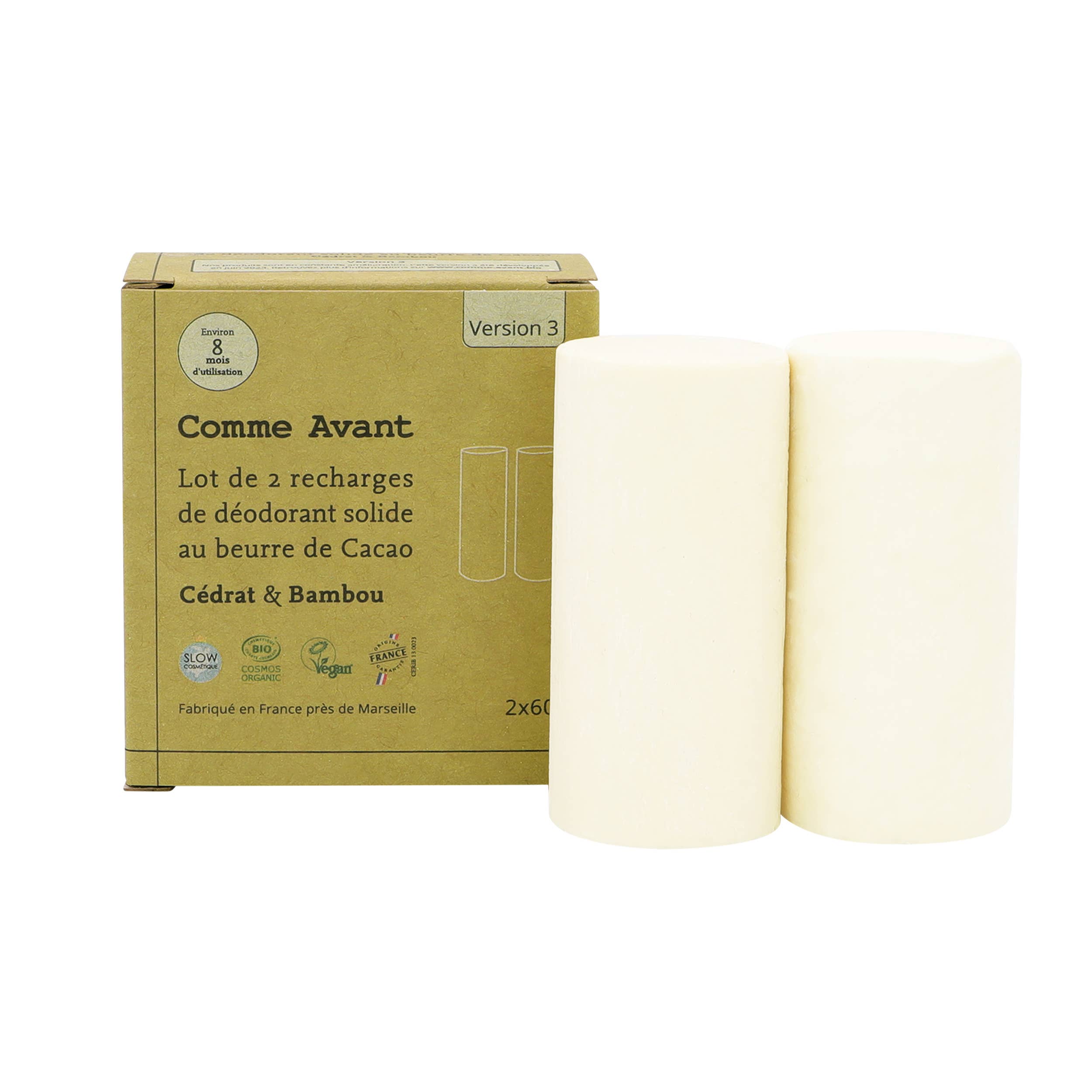 Déodorant solide cédrat & bambou : 1 déodorant - 60g